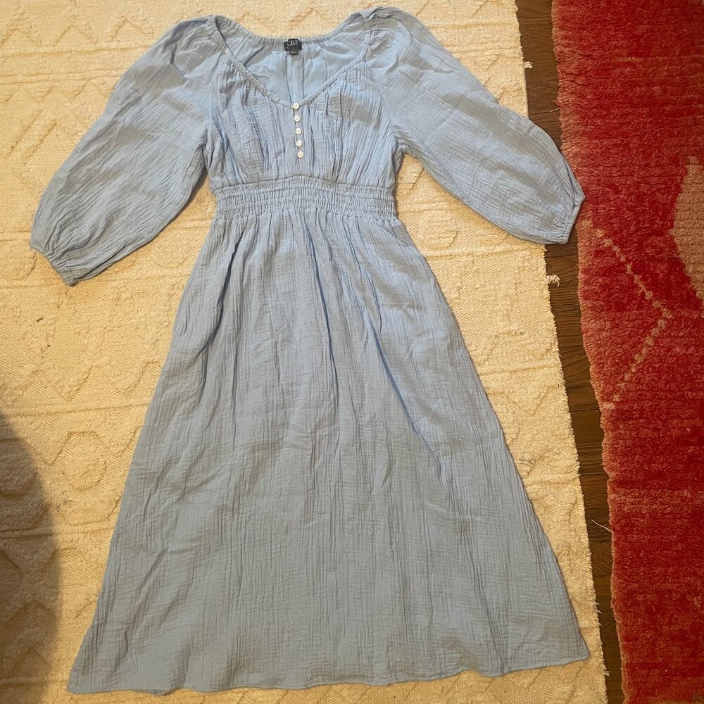 Jcrew Blue Gauze Dress